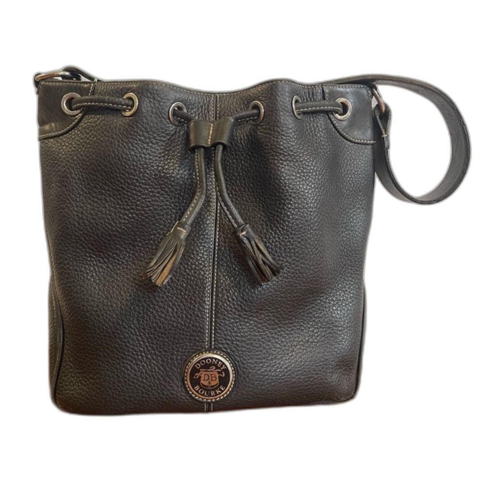 Dooney & Bourke Blue Leather Bucket Bag AWL